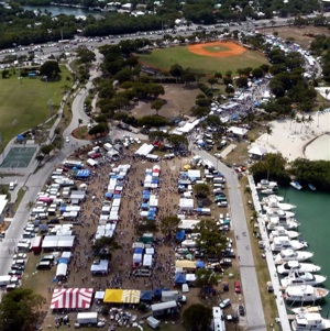 Money raised from the outdoor bazaar benefits the Upper Keys Rotary Foundation Scholarship fund.
